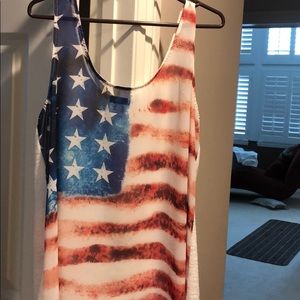 American flag tank top